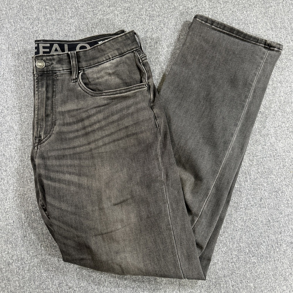 Buffalo David Bitton Jeans Ash X Slim Stretch 34 x 32 Blue Medium Dark Wash $109